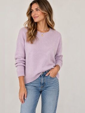 360 Cashmere 100% Cashmere Lavender Crewneck Sweater XS